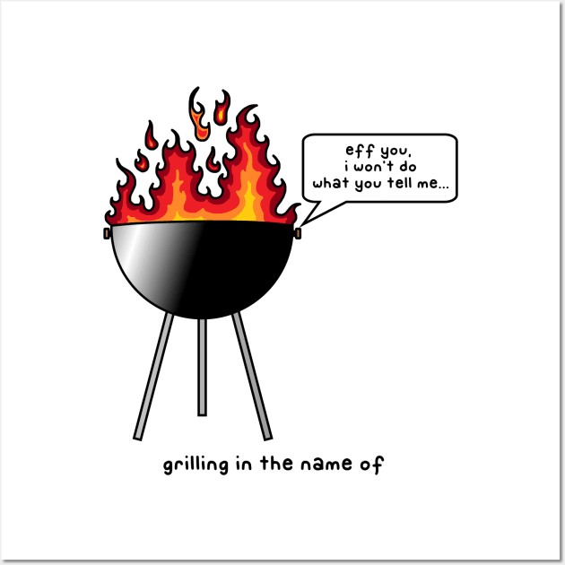 grilling in the name of Wall Art by paintbydumbers